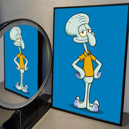 Póster de Bob Esponja - Calamardo en pánico