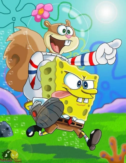 Diamond Painting Bob Esponja - Cumpleaños