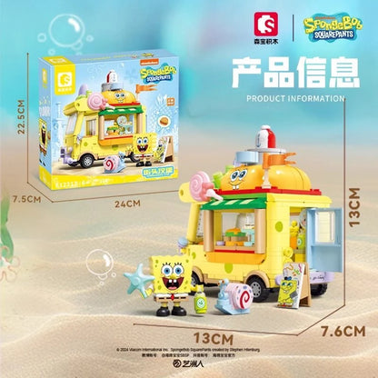 Juego de bloques Bob Esponja - Camión de comida de playa