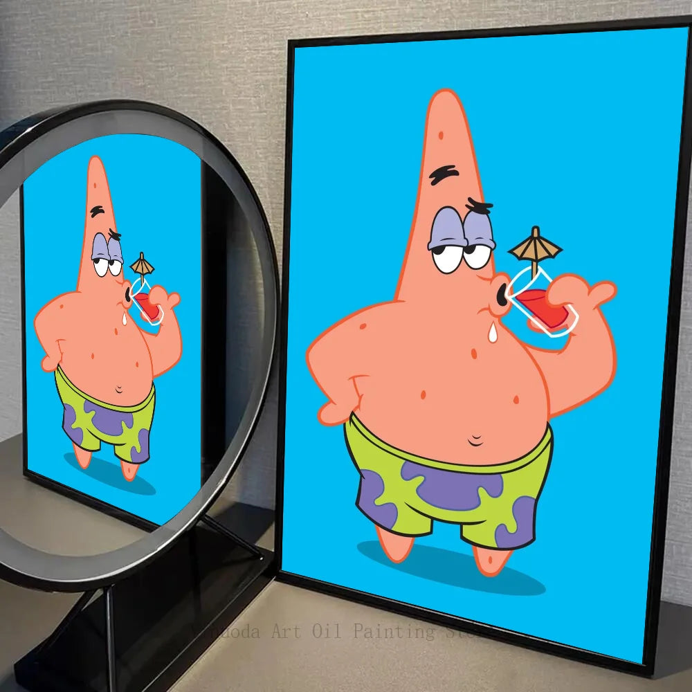 Póster de Bob Esponja - Calamardo en pánico