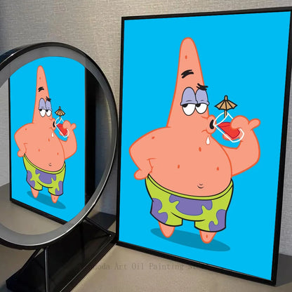 Póster de Bob Esponja - Calamardo en pánico
