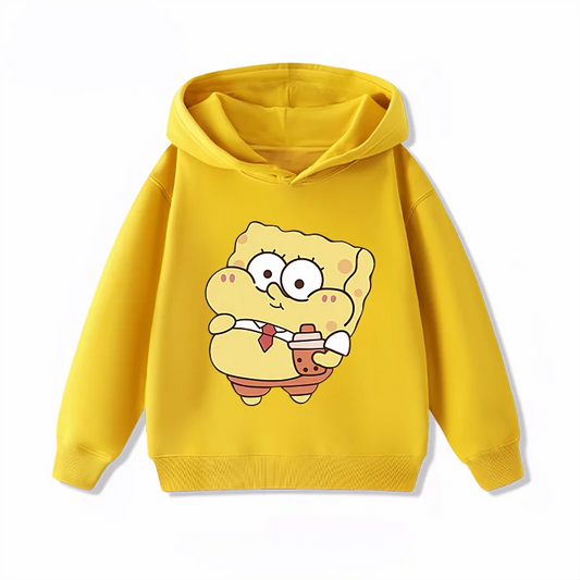 Sweat jaune Bob l'Éponge : fan de burgers
