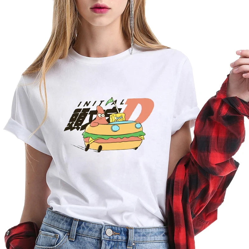 Camiseta Bob Esponja - Bob y hamburguesa invertidos