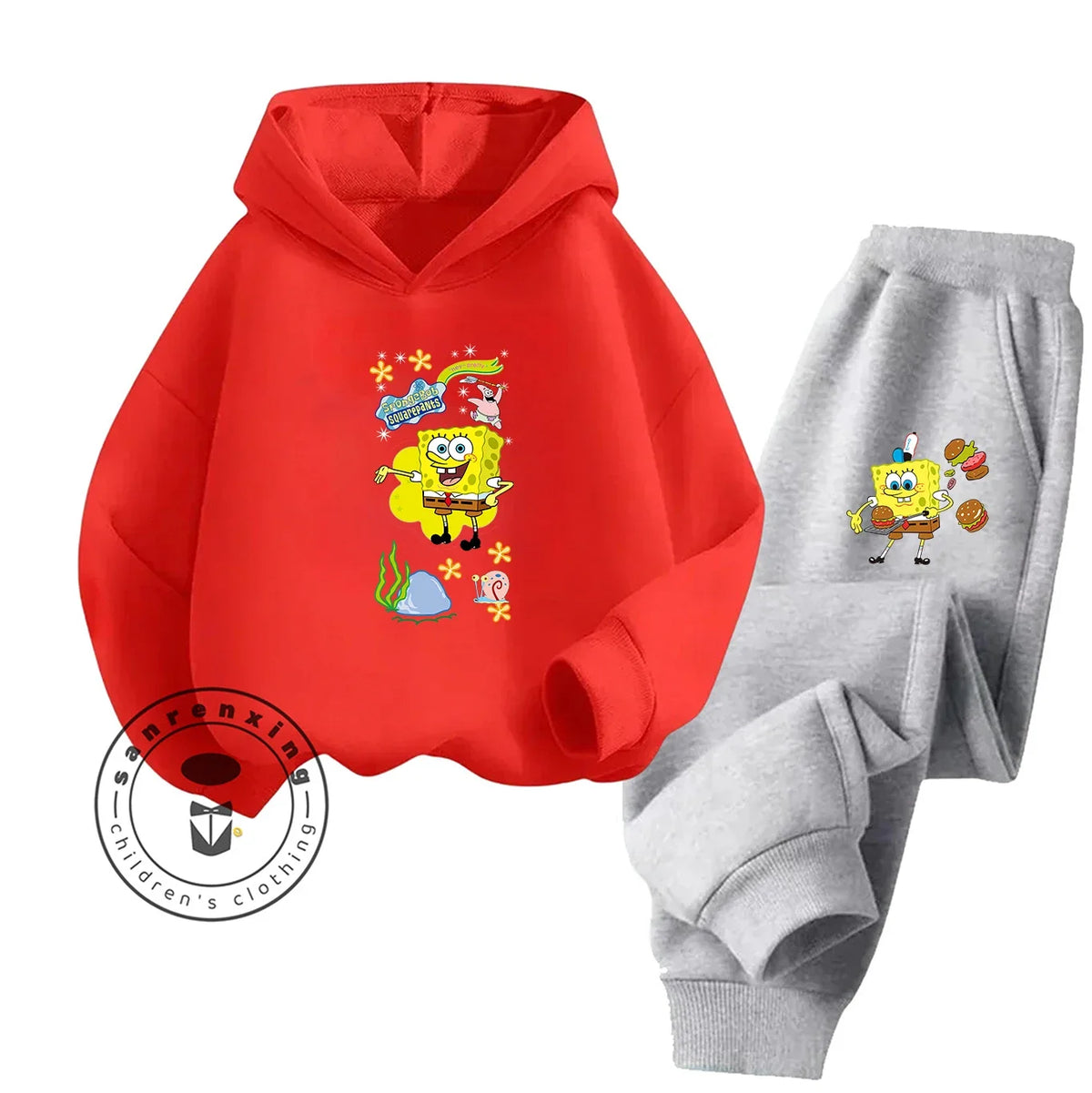 SpongeBob Sportswear Set - Royal Blue & Black Trousers