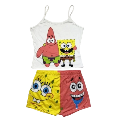 Ensemble Bob l'Éponge : débardeur et short