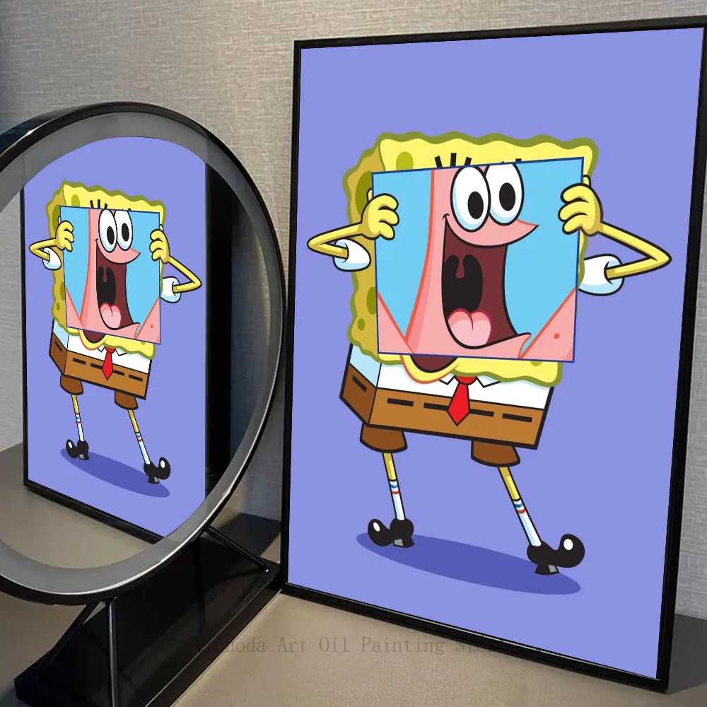 Póster de Bob Esponja - Calamardo en pánico