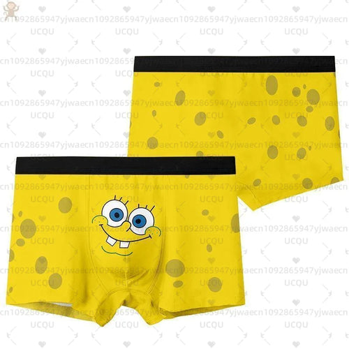 Boxer jaune Bob l'Éponge : modèle classique