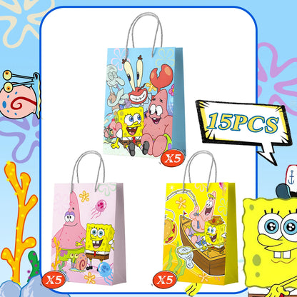 Bolsas de regalo de Bob Esponja - Pack de fiesta