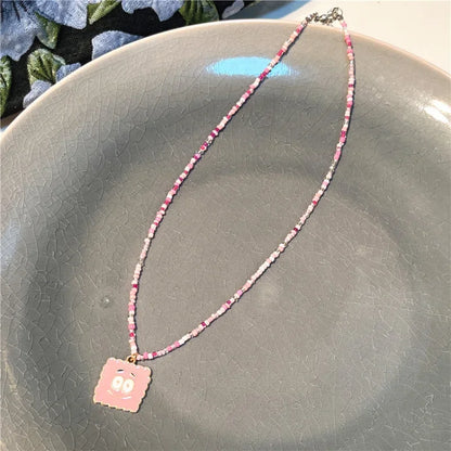 SpongeBob Pearl Necklace - Kawaii Style
