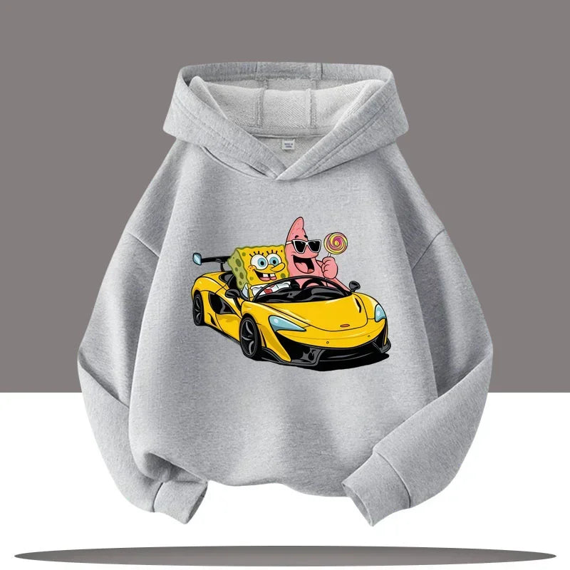 Sudadera gris jaspeada de Bob Esponja - Gary y Bob