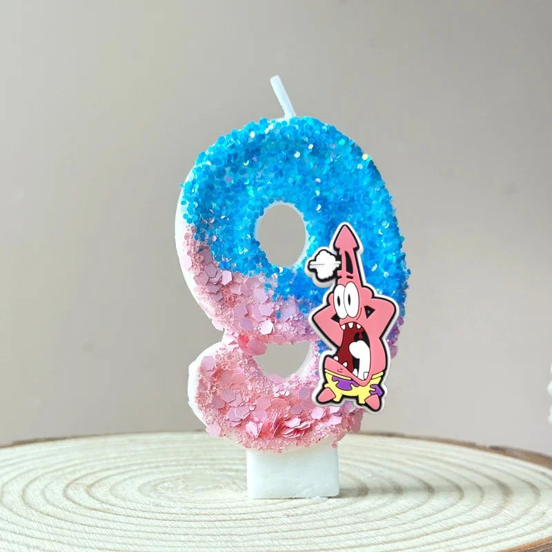 Vela de cumpleaños de Bob Esponja - Patricio Estrella