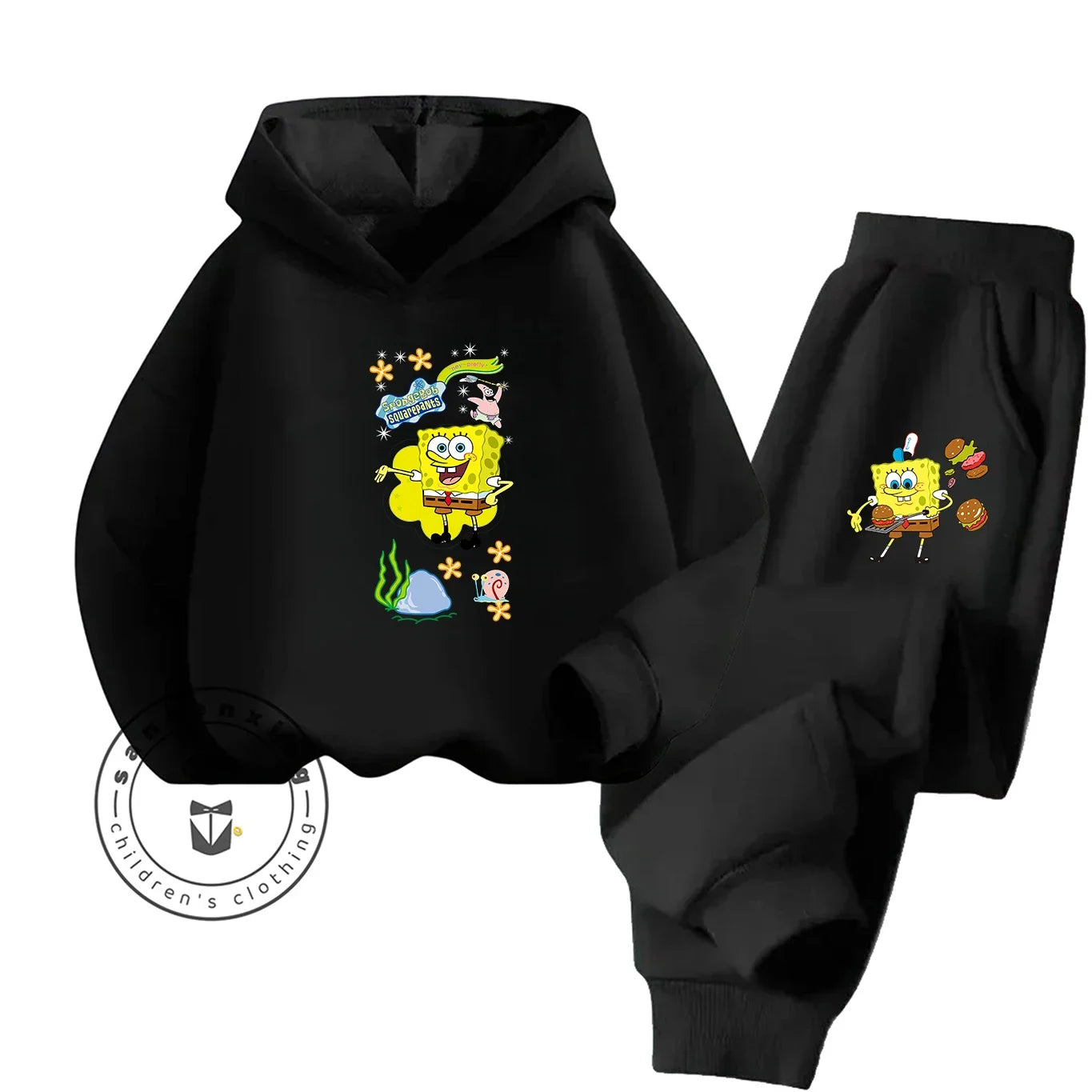 Chándal de Bob Esponja - Rojo y pantalón negro