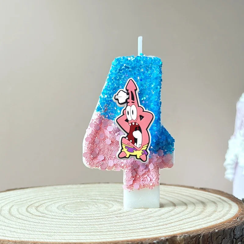 Vela de cumpleaños de Bob Esponja - Patricio Estrella