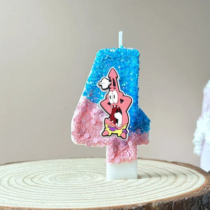 Vela de cumpleaños de Bob Esponja - Patricio Estrella