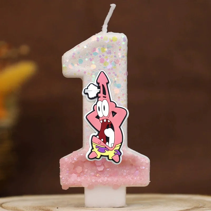 Vela de cumpleaños de Bob Esponja - Patricio Estrella