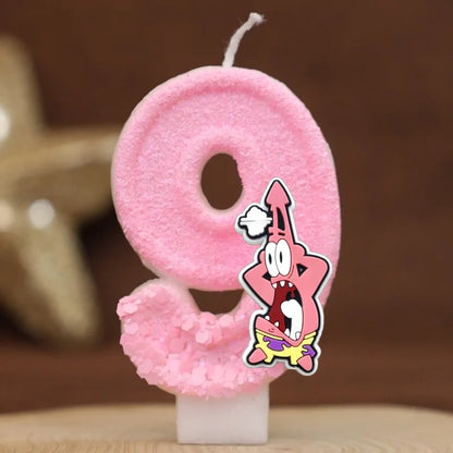 Vela de cumpleaños de Bob Esponja - Patricio Estrella