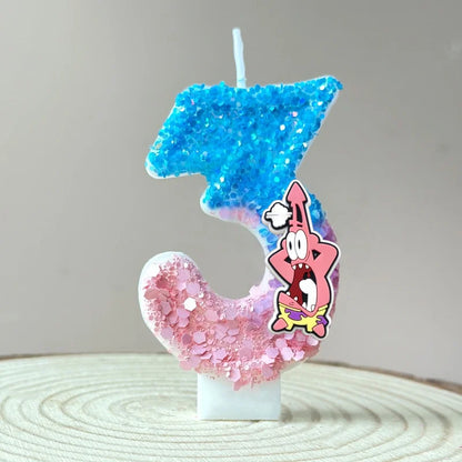 Vela de cumpleaños de Bob Esponja - Patricio Estrella
