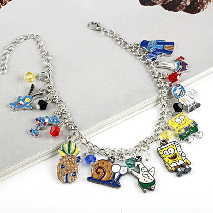 Bracelet gourmette Bob l'Éponge : multi-charms