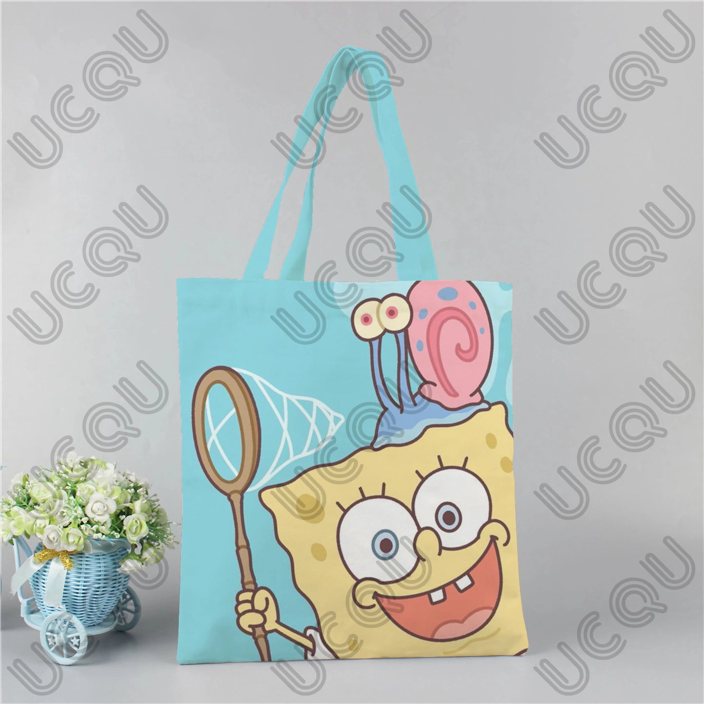 Tote bag Bob l'Éponge : chasse aux méduses